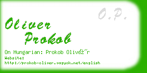 oliver prokob business card